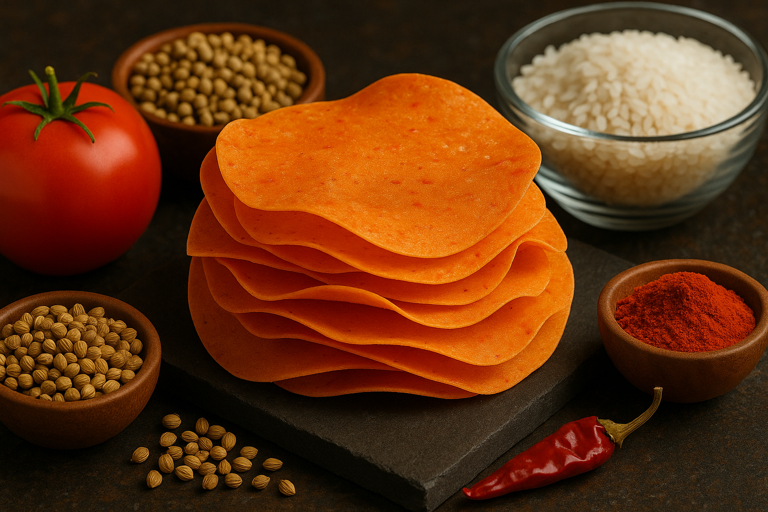 Biyyam Vadiyalu - Spicy Rice Flour Vadiyalu 500 Grms.